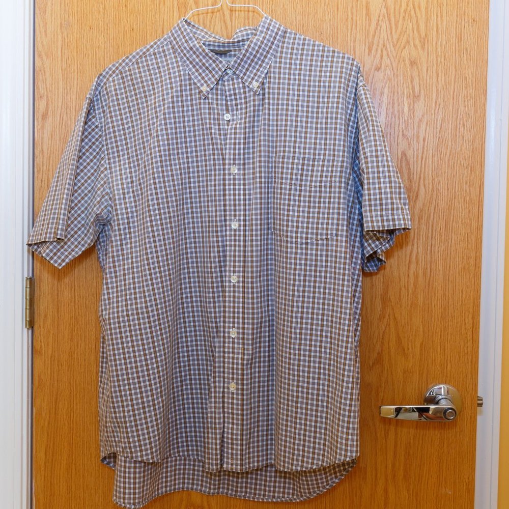 Men's J. Crew cotton button-down plaid shirt